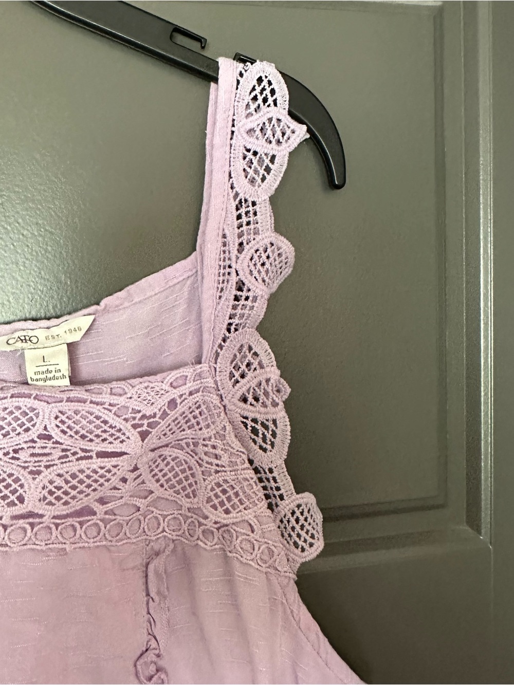 Cato Lavender Crochet-Trim Tank - Picture 2 of 5